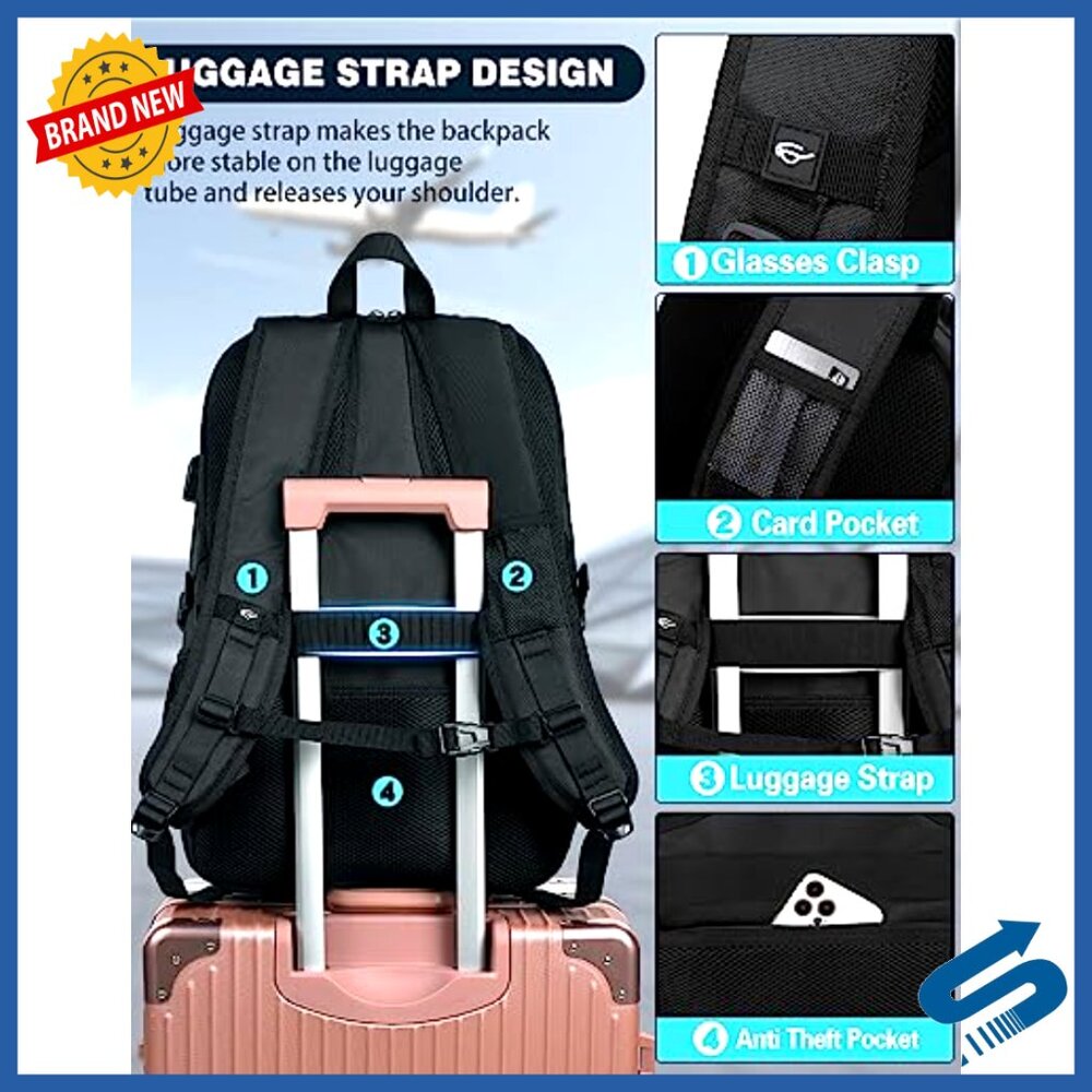 Extra Large Laptop Backpack Tsa Approved Anti The… - image 6